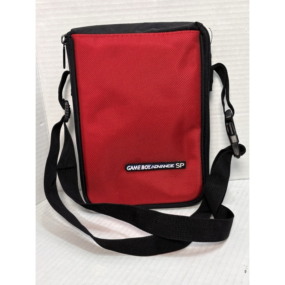 Nintendo GameBoy Advance SP GBA SP Red Travel Carrying Case Bag